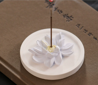 Lotus Gypsum Incense Holder