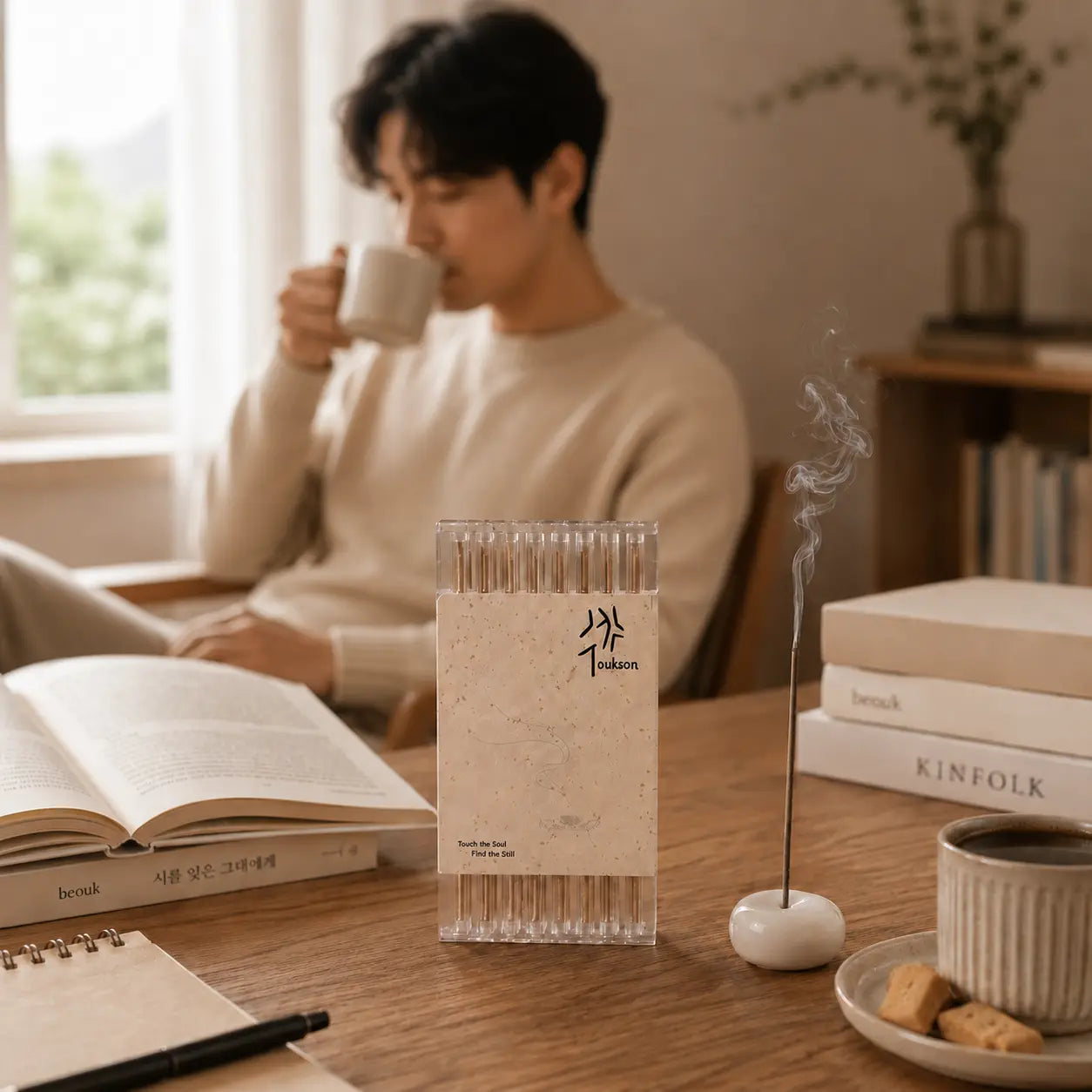 Toukson incense with coffee for a slow morning ritual, focus, and warm home fragrance