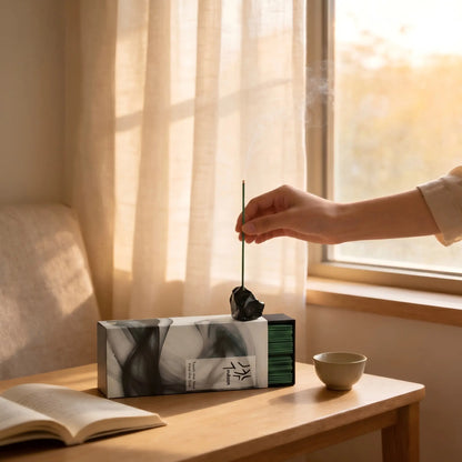 Focus Time crystal incense set styled for peaceful work sessions and home fragrance