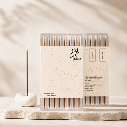 Toukson Focus Series Discovery Set with bamboo-free pure incense sticks for work and study rituals