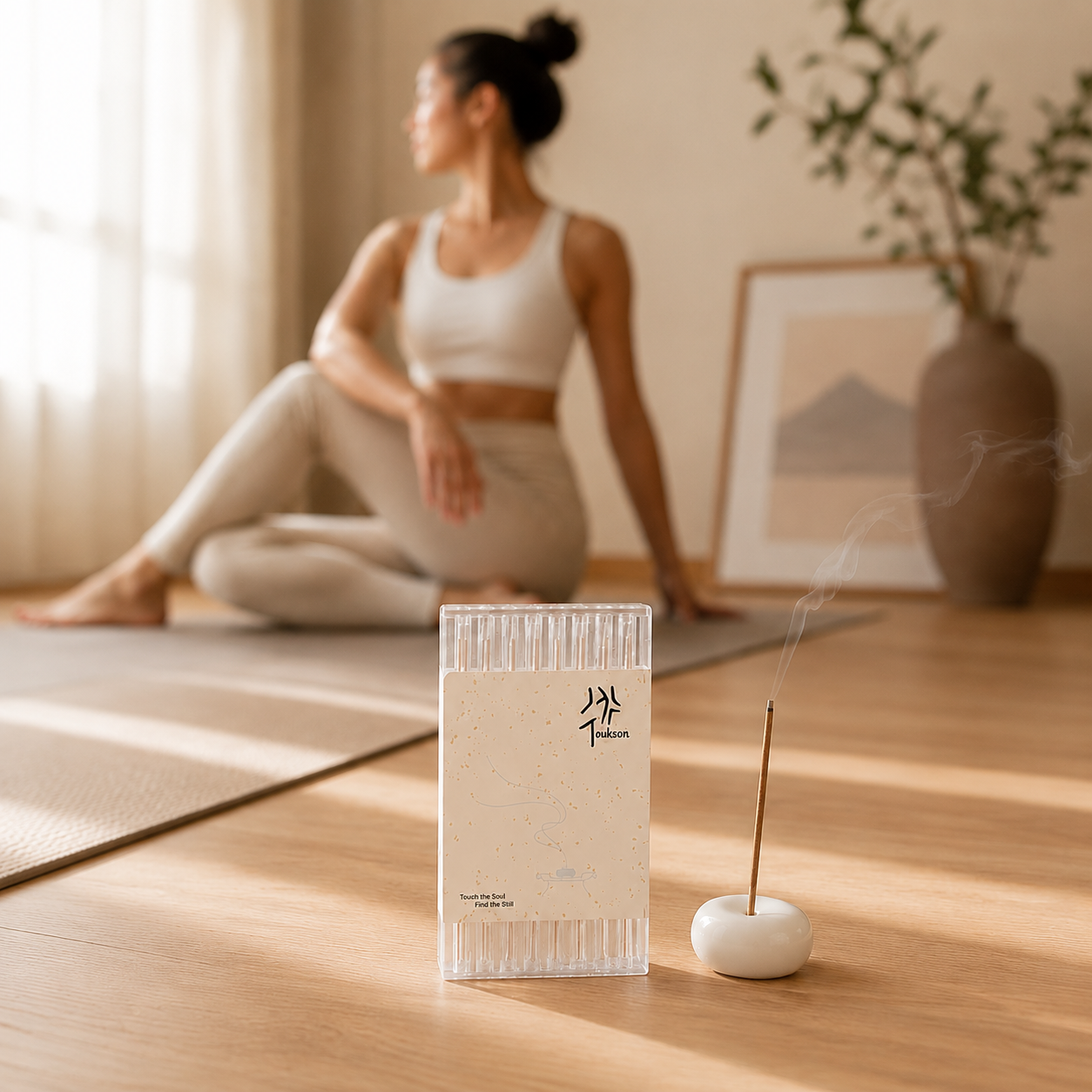 Toukson Meditation Series Discovery Set with natural bamboo-free incense sticks for yoga and meditation