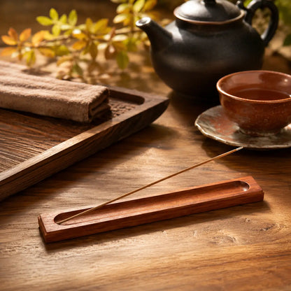 Handcrafted rosewood incense holder for meditation, aromatherapy, and calm daily rituals