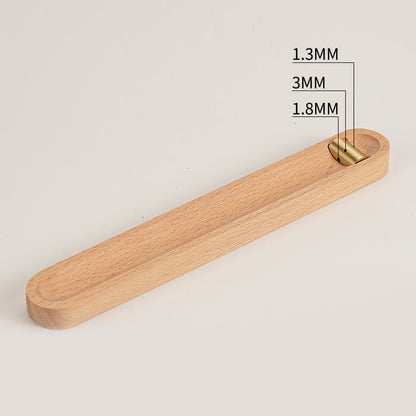 Walnut & Brass Incense Holder with Ash Catcher (7.2")